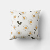 黄色いフローラ枕 クッション (裏面)