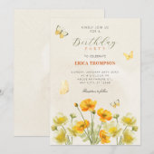 黄色いフローラ 招待状 (正面/裏面)