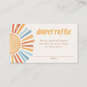 黄色いブルーサンシャインボーホオムツラッフルカード エンクロージャーカード (正面)