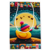 黄色いプラスチックのアヒル ミディアムペーパーバッグ (正面)