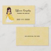 黄色いプリンセスの子供かお母さんのネットワーキングカード コーリングカード (正面/裏面)