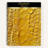 黄色いヘビ鮮やかキンの予期せぬ美しい ノートブック (正面)