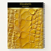 黄色いヘビ鮮やかキンの予期せぬ美しい ノートブック (裏面)