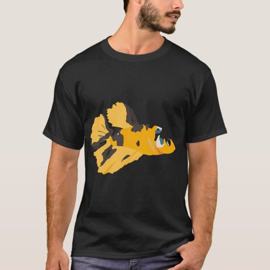 黄色いベタ Tシャツ (正面)