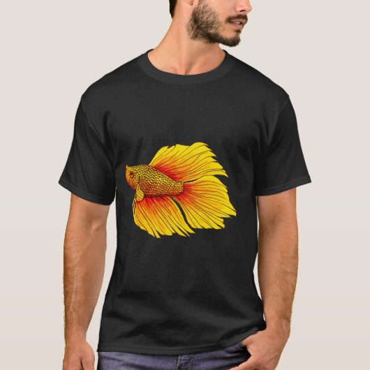 黄色いベタ Tシャツ (正面)