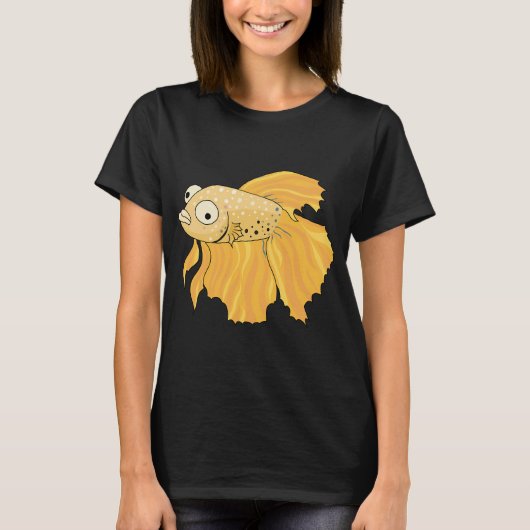 黄色いベタ Tシャツ (正面)