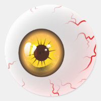 黄色いホラー眼球