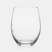 黄色いボクフィッシュの子 ステムなしワイングラス (左)