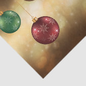 黄色いボケのあるカラフルなクリスマスボール 薄葉紙 (詳細)