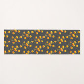 黄色いボタンの花のエネルギ鮮やかーなアート ヨガマット (正面(横))