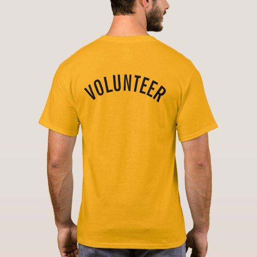 黄色いボランティア Tシャツ (裏面)