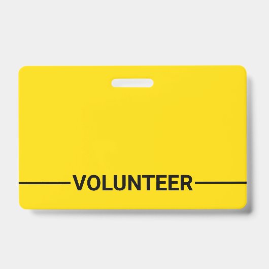 黄色いボランテ空白のィア バッジ (表面)