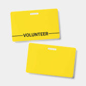 黄色いボランテ空白のィア バッジ (表裏)