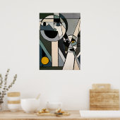 黄色いボールを見る ポスター (キッチン)