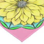 黄色いポインセチアのデザイン テーブルクロス (アングル)