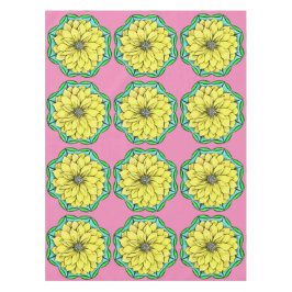 黄色いポインセチアのデザイン テーブルクロス