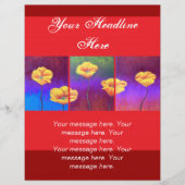 黄色いポピー絵画フラワー数々の- チラシ (正面)