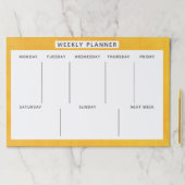 黄色いマスタードの生産性の週間プランナー ペーパーパッド (インサイチュ)