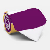 黄色いマロン赤い曲線の波型パターンデザイン ネクタイ (ロール)