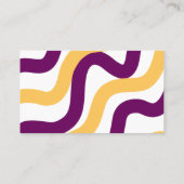 黄色いマロン赤い曲線の波型パターンデザイン 名刺 (裏面)