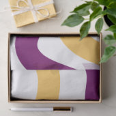 黄色いマロン赤い曲線の波型パターンデザイン 薄葉紙 (ギフト)