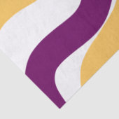 黄色いマロン赤い曲線の波型パターンデザイン 薄葉紙 (詳細)