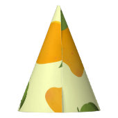 黄色いマンゴー熱帯果物愛カリブの好家 パーティーハット (裏面)