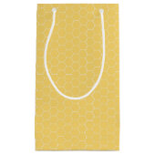 黄色いミツバチの巣の蜜蜂の巣ののまわりにのギフトバッグ スモールペーパーバッグ (正面)