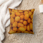 黄色いメロンが特徴的なプリント クッション (ブランケット)