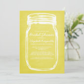 黄色いメーソンジャーのブライダルシャワー招待状 招待状 (スタンド正面)