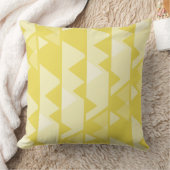 黄色いモダンギザギザの不規則パターン クッション (ブランケット)