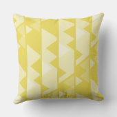 黄色いモダンギザギザの不規則パターン クッション (裏面)