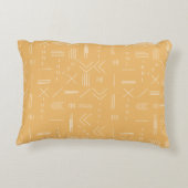黄色いモダンゴージャスな幾何学模様 アクセントクッション (裏面)