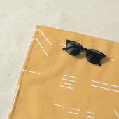 黄色いモダンゴージャスな幾何学模様 ビーチタオル (インサイチュ)