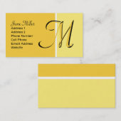 黄色いモノグラム 名刺 (正面/裏面)