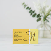 黄色いモノグラム 名刺 (スタンド正面)