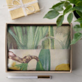 黄色いラッパスイセンおよび白いティッシュペーパー17x23 薄葉紙 (ギフト)