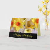 黄色いラッパスイセンのバースデー・カード カード (黄色い花)