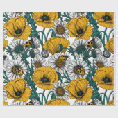 黄色いラッピング紙 ラッピングペーパー (フラット)