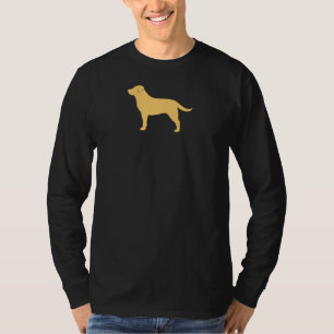 黄色いラブラドル・レトリーバー犬のシルエットの実験室の恋人 Tシャツ