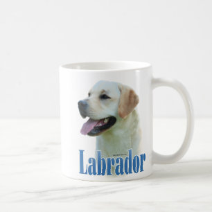 黄色いラブラドル・レトリーバー犬の名前 コーヒーマグカップ
