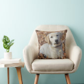 黄色いラブラドル・レトリーバー犬の子犬 クッション (椅子)