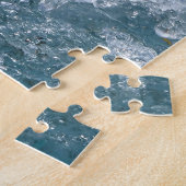 黄色いラブラドル・レトリーバー犬の水泳 ジグソーパズル (側面)