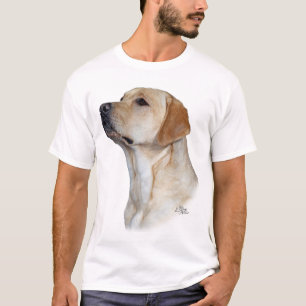 黄色いラブラドル・レトリーバー犬のTシャツ Tシャツ