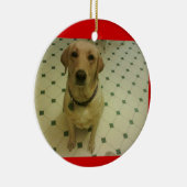 黄色いラブラドル・レトリーバー犬 セラミックオーナメント (右)
