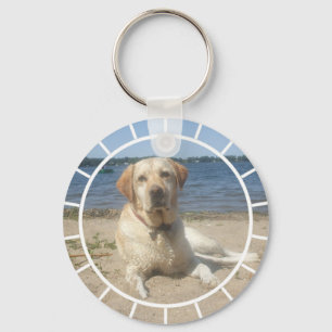 黄色いラブラドル・レトリーバー犬Keychain キーホルダー