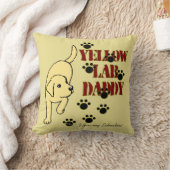 黄色いラブラドールのお父さん クッション (ブランケット)