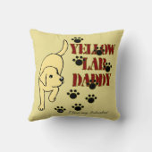 黄色いラブラドールのお父さん クッション (裏面)