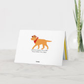 黄色いラブラドールのカウボーイ漫画 カード (裏面)