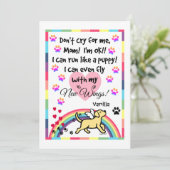 黄色いラブラドールの小走りに走る記念カード プログラム (スタンド正面)